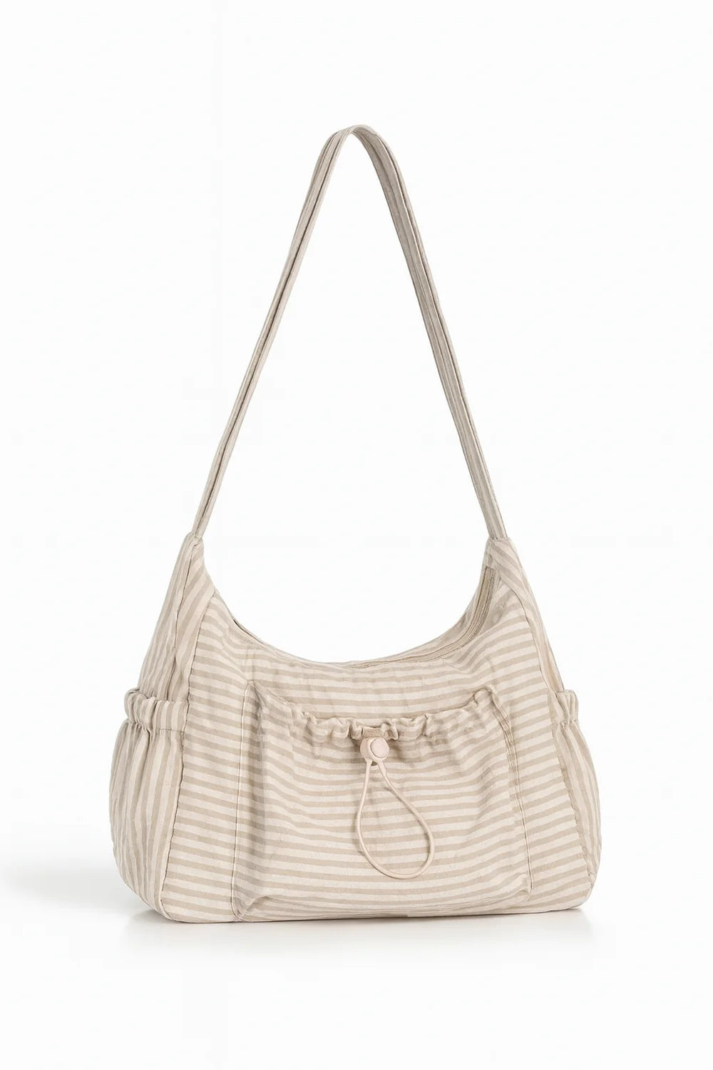 GRID RUCHED SHOULDER BAG